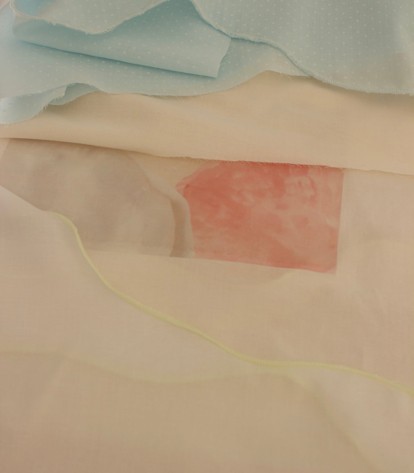 Ivory Frill Wave Pants with Digital Print Feature