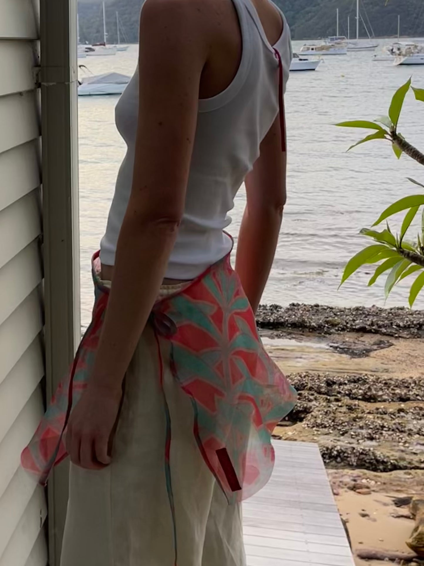 Mini Wrap Skirt with Flower Detail